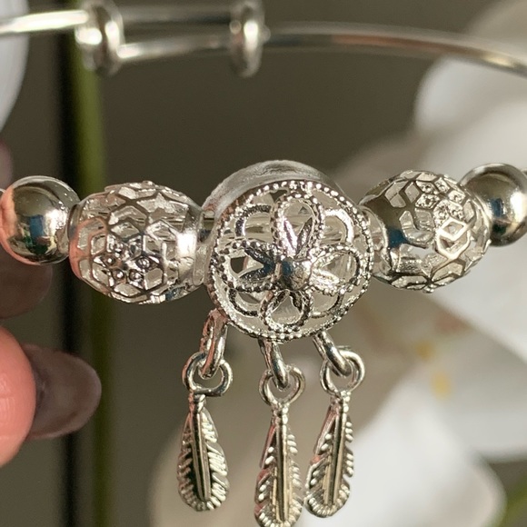 Dream-Catcher Feather Charm Bracelet - Picture 3 of 6